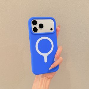 Magnetic Silicone Phone Case Klein Blue