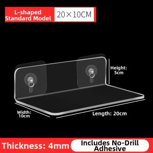 YOUKAMAN | Transparent Acrylic Wall-Mounted Shelf Bathroom Storage and Display