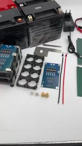 12V 32700 LiFePO4 Battery Box 4S2P Holder 40A Balance BMS Customize LED Displayer for Replace 12V Motorcycle Start Lead-Acid Use