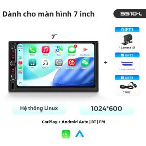 Đầu Radio Xe Hơi Đa Năng MEKEDE 7 Inch Màn Hình Cảm Ứng 2 DIN Hệ Điều Hành Linux Hỗ Trợ CarPlay Không Dây Bluetooth AM/FM RDS Hỗ Trợ Điều Khiển Vô Lăng