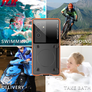 [JLK] IP68 Underwater 6.9 inche Universal Waterproof Phone Case Cover for iPhone 16 15 Pro Max Note 13 S24 Ultra P70 Pro etc All CellPhone for Swim/Diving/Snorkeling/Seafrog