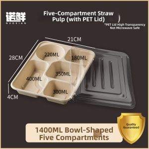 NUOXIAN | Disposable Eco-Friendly Biodegradable Compartmented Meal Containers