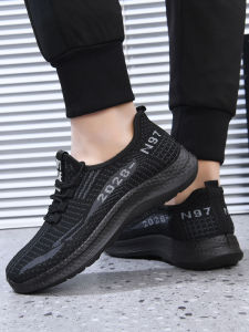 Old Beijing Mens Cloth Shoes Breathable Mesh Work Shoes Comfortable Non-Slip Wear-Resistant Casual Shoes for Middle-Aged And Elderly