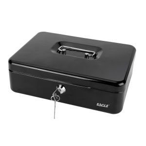 EAGLE Cash Box with Money Coin Tray & Lock3 Sizes Metal for Home Office Store Storage Box For Business Cash Register