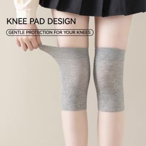 Summer Air Conditioner Cold Proof Knee High Socks Soft Thin Breathable Anti Slip Anti Curl Nude Transparent Ladies Leg Care