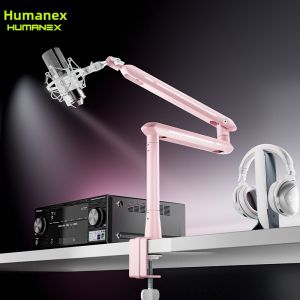 HumaneX | Pink Aluminum Suspended RGB Microphone Stand