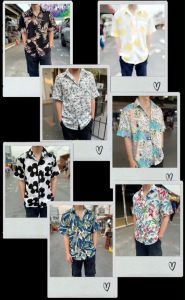 Leecano เสื้อเชิ้ตแขนสั้น มีไซส์ M L XL XXL