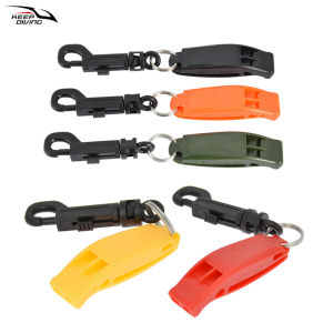 1Pcs Outdoor Dual frequency Survival Whistle  Diving Rescue Emergency Safety Whistle Signaling Device With Quick-release Buckle