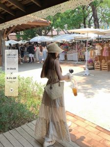 Summer Cotton Breathable Small-size Dress with Lace