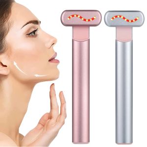 EMS Microcurrent Face Lifting Device Red Light Facial Wand Eye Neck Massager Skin Tightening Anti Wrinkle Skin Care Beauty Tool