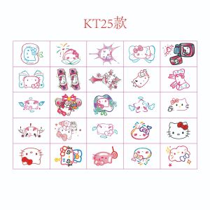 Waterproof Tattoo Stickers for Women Long-lasting Colorful Kitty Cat Design Cute Japanese Style Hello Kitty Cartoon Anime