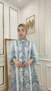 YESAYA Outer Lebaran Terbaru Full Brukat Outfit Tunik Muslim Atasan Brukat 26635