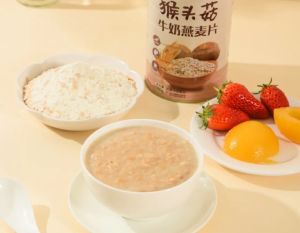 Monkey head mushroom milk oatmeal no cooking full belly nutritious grains 500g  猴头菇牛奶燕麦片
