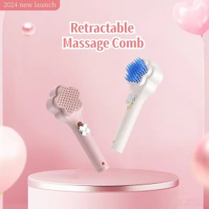 Retractable Comb Rotary Comb Anti-static Hair Comb Portable Anti-winding Hairdressing Massage Comb Cleaning Comb
