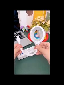 3-in-1 intelligent voice-controlled desk lamp+desktop mini USB fan+night light+mobile phone charger bendable at will