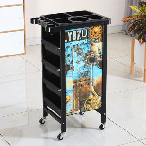 Multi Layer Barber Tool Trolley Rolling Storage Cart Large Capacity Organizer Hair Styling Equipment Accessories