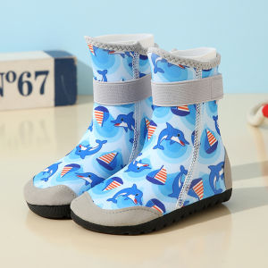High-Tube Childrens Beach Shoes Anti-Slip Wading Shoes Skin-Friendly Swimming Shoes Quick-Drying Water Shoes Beach Socks