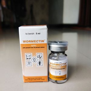 WORMECTIN 2Ml / WORMECTIN 5ml / WORMECTIN 20 ml - Obat gatal gatal Gudik Kutu Caplax parasit kambing