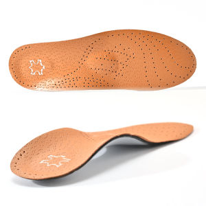 Leather Orthotic Insole For Flat Feet Arch Support Orthopedic Leather Sport Insole For Men Women O/X Leg Corrected Insoles