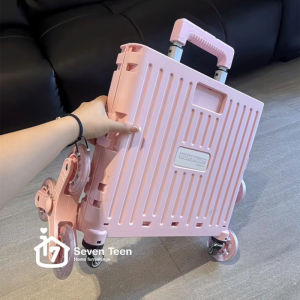 Ultra Lightweight Folding Shopping Cart with Cover Vegetable Buying Little Trolley Stair Climbing Multi-Functional Portable Camping