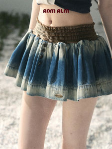 SHAOYEYAN | Risumu Blue Gradient American Denim A-line Flared Skirt