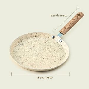 พันชั้นกระทะพิซซ่ากระทะไข่เจียวหม้อสเต็กทําอาหารสําหรับเตาแก๊สเหนี่ยวนําเครื่องครัว Non-Stick กระทะแพนเค้ก