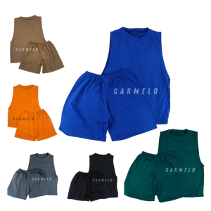 CARMELO Terno for Kids Muscle Tee Terno Sando Shorts for Boys 3 to 5 y/o and 5 to 8 years old