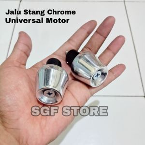 Jalu Stang Motor Warna Chrome / Bandul Stang Universal Motor / Tutup Stang Handgrip Bisa untuk semua jenis motor
