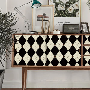 【Hàng có sẵn】 Giấy dán tường lưới tự dính 3D cho trang trí phòng ngủ đồ trang trí tường tủ phòng ngủ vỏ hoa có thể tháo rời