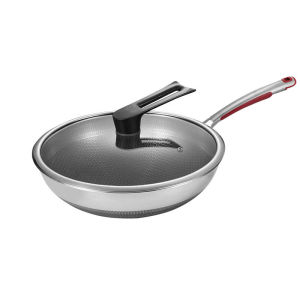 Non-Stick Coating Free Stainless Steel Pan for Gas & Induction Cooker