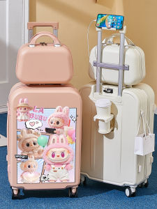 Large Capacity Travel Suitcase with Password Lock And Pull Rod for Men And Women 24 Inch Carry-On Luggage Cartoon Design