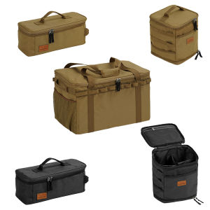 [HOT] Oxford Cloth Bbq Picnic Bags Anti-collision Portable Camping Cooking Tool Storage Pouch Reusable Outdoor Cutlery Set Pouches Outdoor Camping Equipment