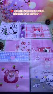 POUCH ZIP LOCK KOTAK MULTIFUNGSI SERBAGUNA MOTIF SANRIO LOTSO DAN LABUBU / ZIPPER BAG