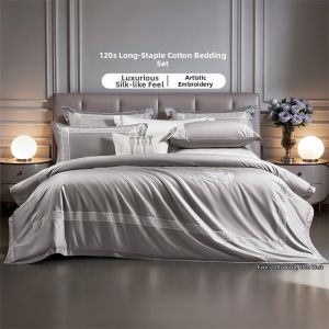 FUANNA (富安娜) | Luxurious Simple 120s Two-ply Long-staple Cotton Bedding Set