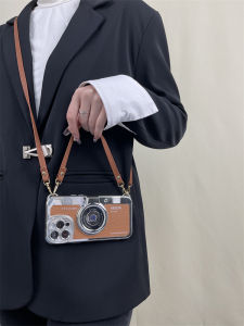 Brown Camera Luxury  16Promax Crossbody 15Phone Case plus Suitable for Mini Silicon 13Gel 12Proof 11Fall X New S Style 7High Fashion 6