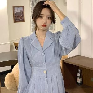 Dress Wanita Korean Style & Vintage Korduroi Wanita