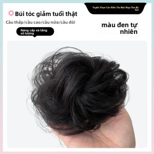AINIYA | Phụ Kiện Tóc Mái Thật Hình Búi Đuôi Ngựa