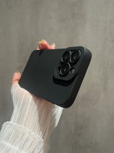 Black Liquid Silicone Phone Case for Apple 15Promax Full Cover Lens New Model 12 Soft Shell 11 Simple 14Plus High End Feel for Men And Women XR Yellow XS Anti-Fall