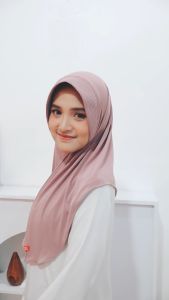 Hijab Bergo Hamidah Jersey | Kerudung Khimar Instan Menutup Dada | Jilbab Jersey Ameena Daily Pet Antem By Shamira