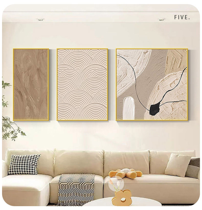 HAIMASHENGKANG | Nordic Cream Aesthetic Abstract Wall Art | Lazada ...