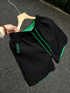 LIUBU | Embroidery Color Block Quick Dry Shorts 5-division