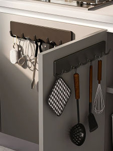 Multi-Purpose Cabinet Door Hook Rack No Drilling Required Storage Organizer for Clothes Hats Home Use Plastic Hooks