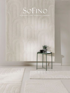 SoFINO | Simple Milky White Milk Silk Carpet
