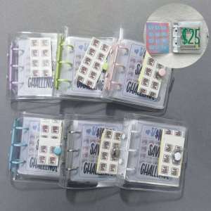 CANAMEK 100 Days $1000 Savings Challenges Book Saving Money Binder Mini Saving Loose-leaf Notebook Cash Budget Organizer Save Money Game