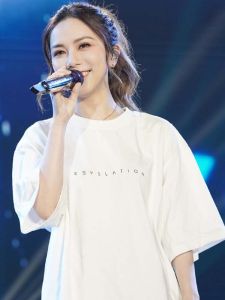 Chen Dayu Deng Purge Star Same Style Letter GEM Short Sleeve T-shirt Women Summer New Loose Music Concert Peripheral Pure Cotton Shirt