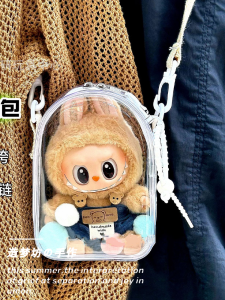 Túi Đeo Chéo Cotton Dày LabubuV2 Series Sitting Baby Doll PVC High Quality Crossbody Bag for Carrying Kids