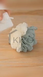 KIYO Spons Mandi Jaring 2 Sisi Warna Shower Puff Jaring Tebal Pembersih Badan