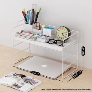 MINGZHIYIFAN | File and Document Storage Shelf Wooden and Metal Tiered Organizer
