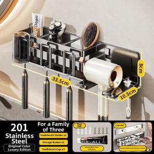 Stainless Steel Bathroom Storage Shelf No Drilling Required