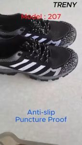 TRENY Safety Shoes Low Cut Steel Toe Cap Protection Men Shoes Hiking Camping Sneakers Anti Slip Anti Smash Working Shoes Kasut Lelaki Kasut Kerja